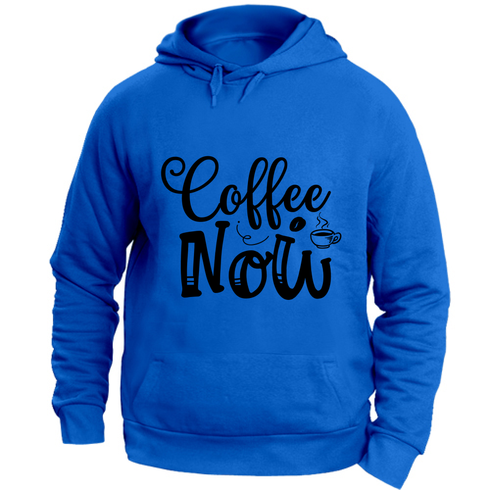 Felpa Maglia Uomo cappuccio Cotone Caffè Pausa blueroyal