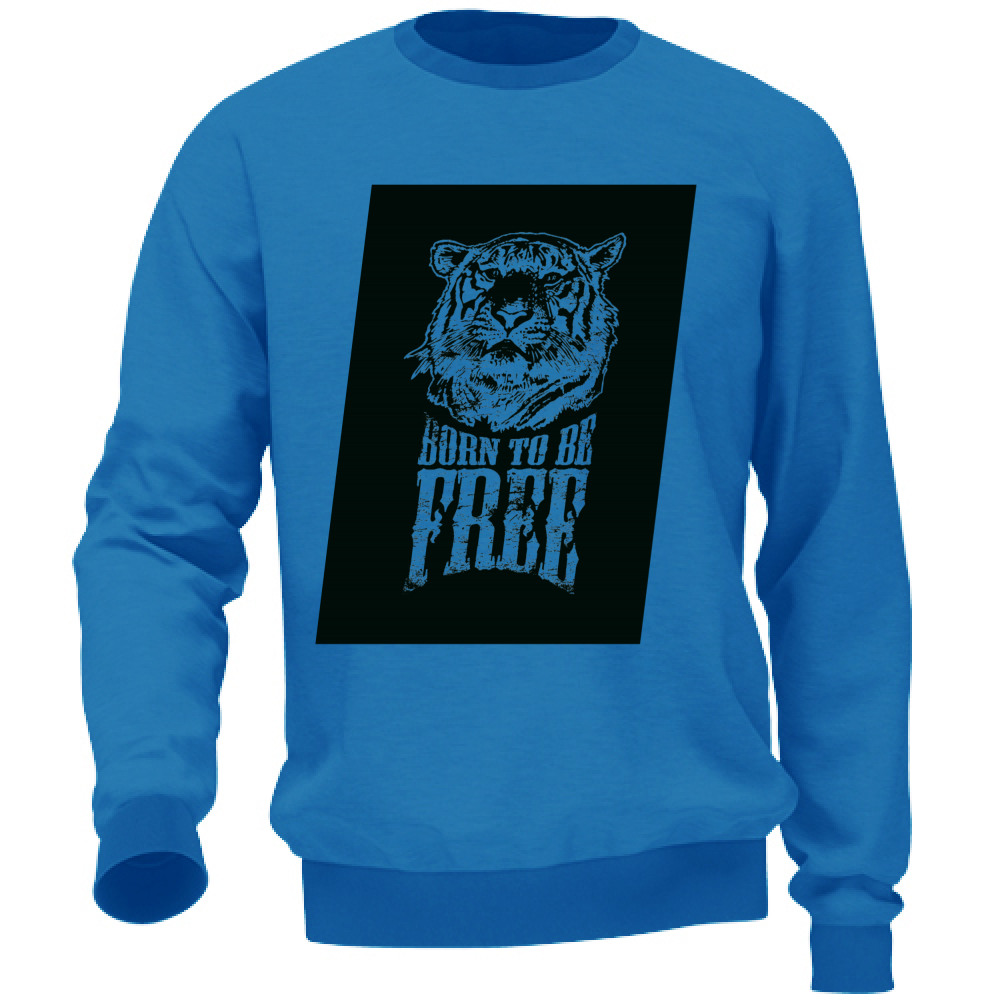 Felpa Maglia Tigre Libertà Blu