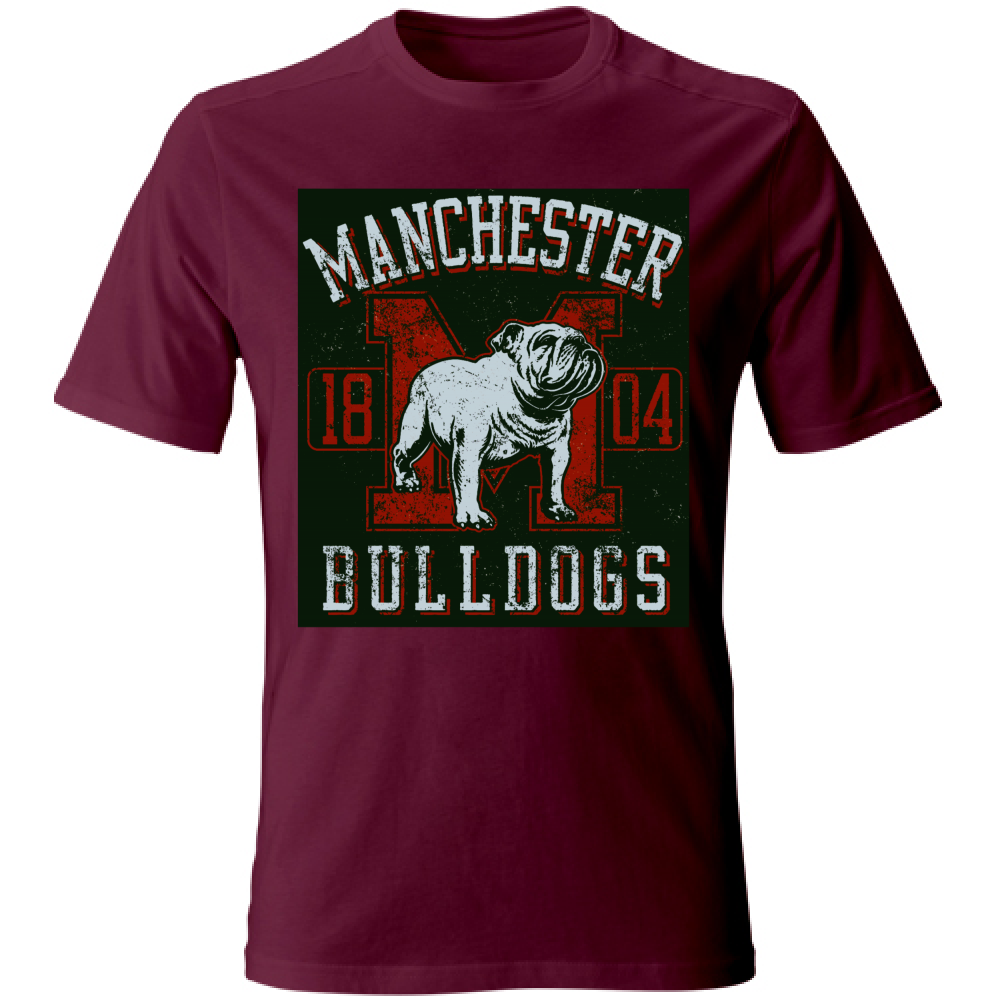 T-Shirt maglia maglietta Uomo manica corta vari colori cotone Bulldogs