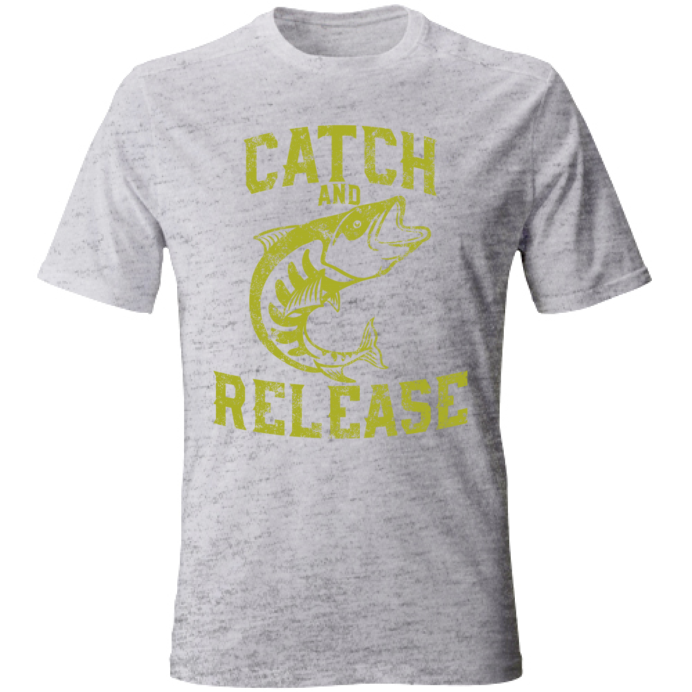 Tshirt maglia maglietta greymarble Uomo manica corta vari colori cotone Catch and release