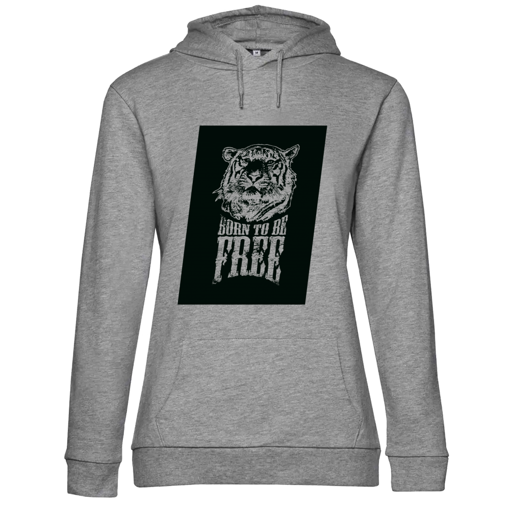 Felpa Maglia Cotone Donna Con Cappuccio Zip Lunga personalizzata tema libertà