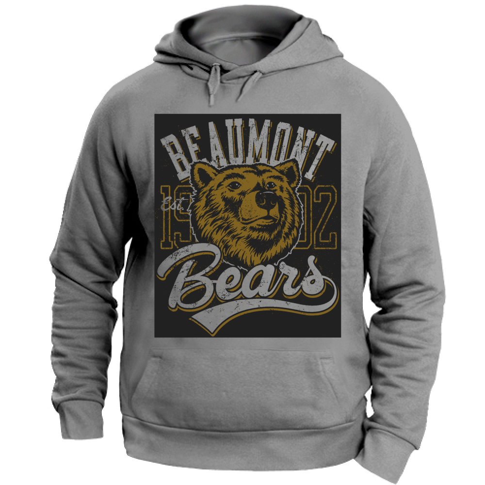 Felpa Maglia Uomo cappuccio Sport Orso Casual colori vari Cotone