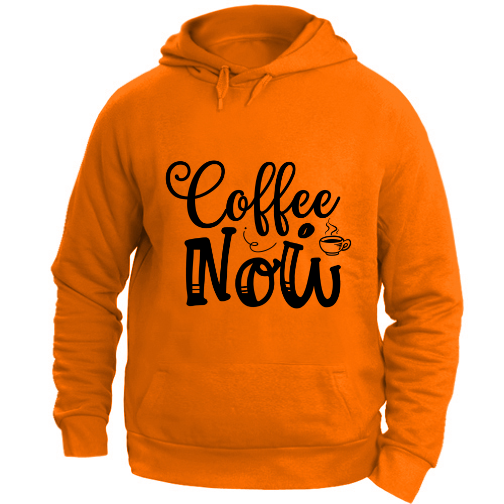 Felpa Maglia Uomo cappuccio Cotone Caffè Pausa Orange