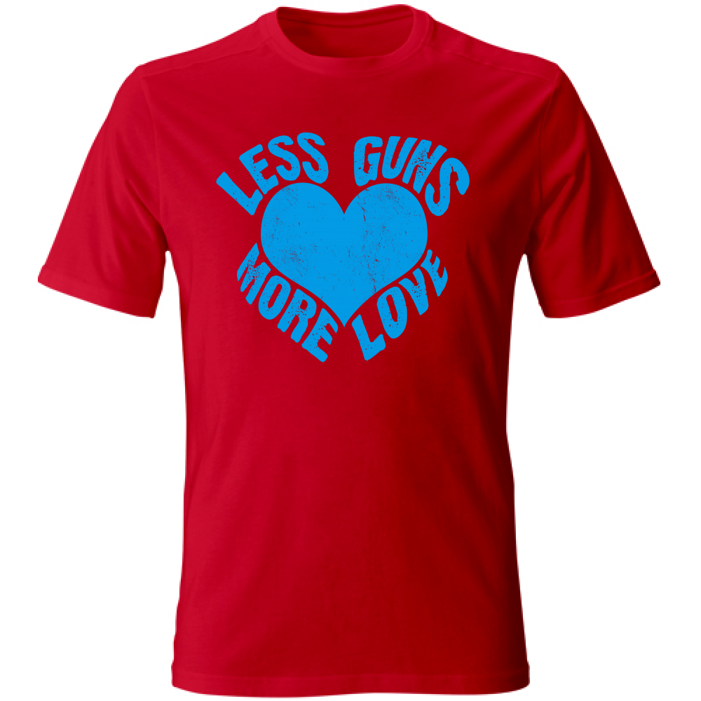 Tshirt a maniche corte in tema Pace and Love Rosso