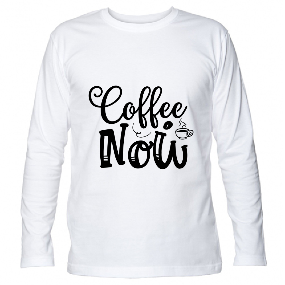 T-Shirt maglietta Uomo cotone jersey manica lunga pausa Caffè