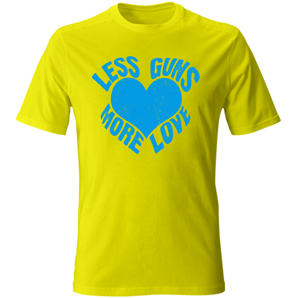 Tshirt a maniche corte in tema Pace and Love Giallo