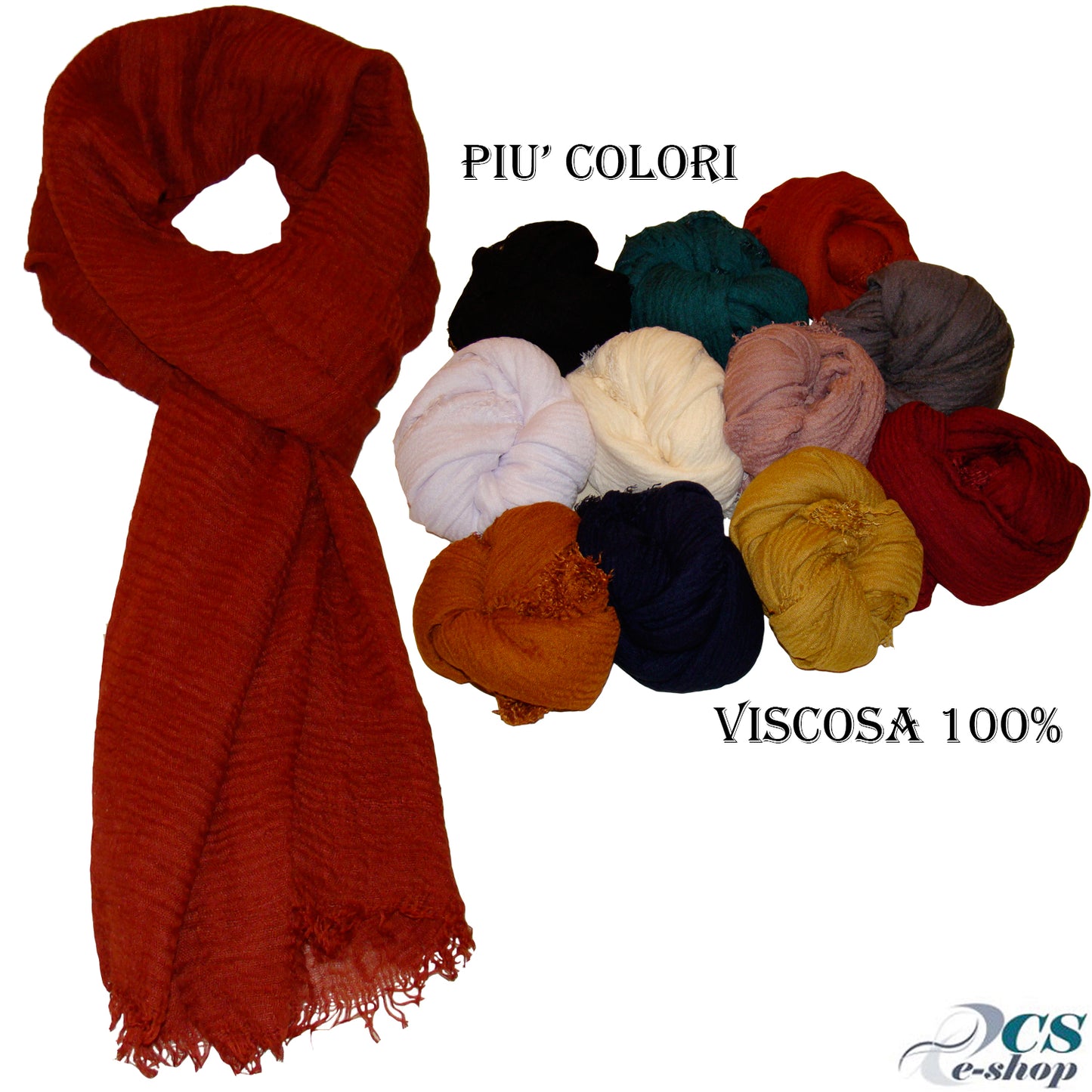 Pashmina sciarpa foulard uomo donna unisex Viscosa 100% colori vari