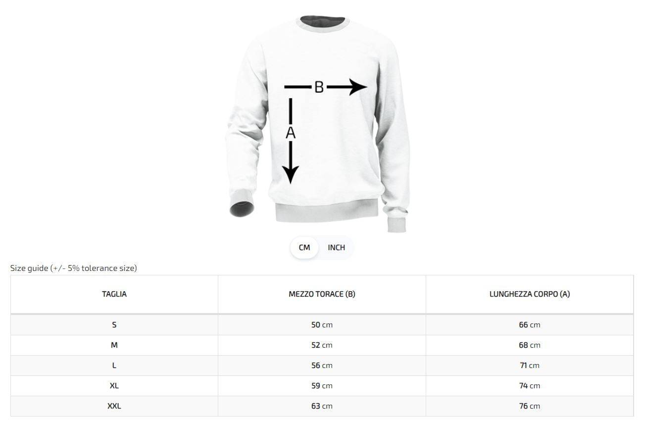Felpa Maglia Uomo Caffè Coffee taglie
